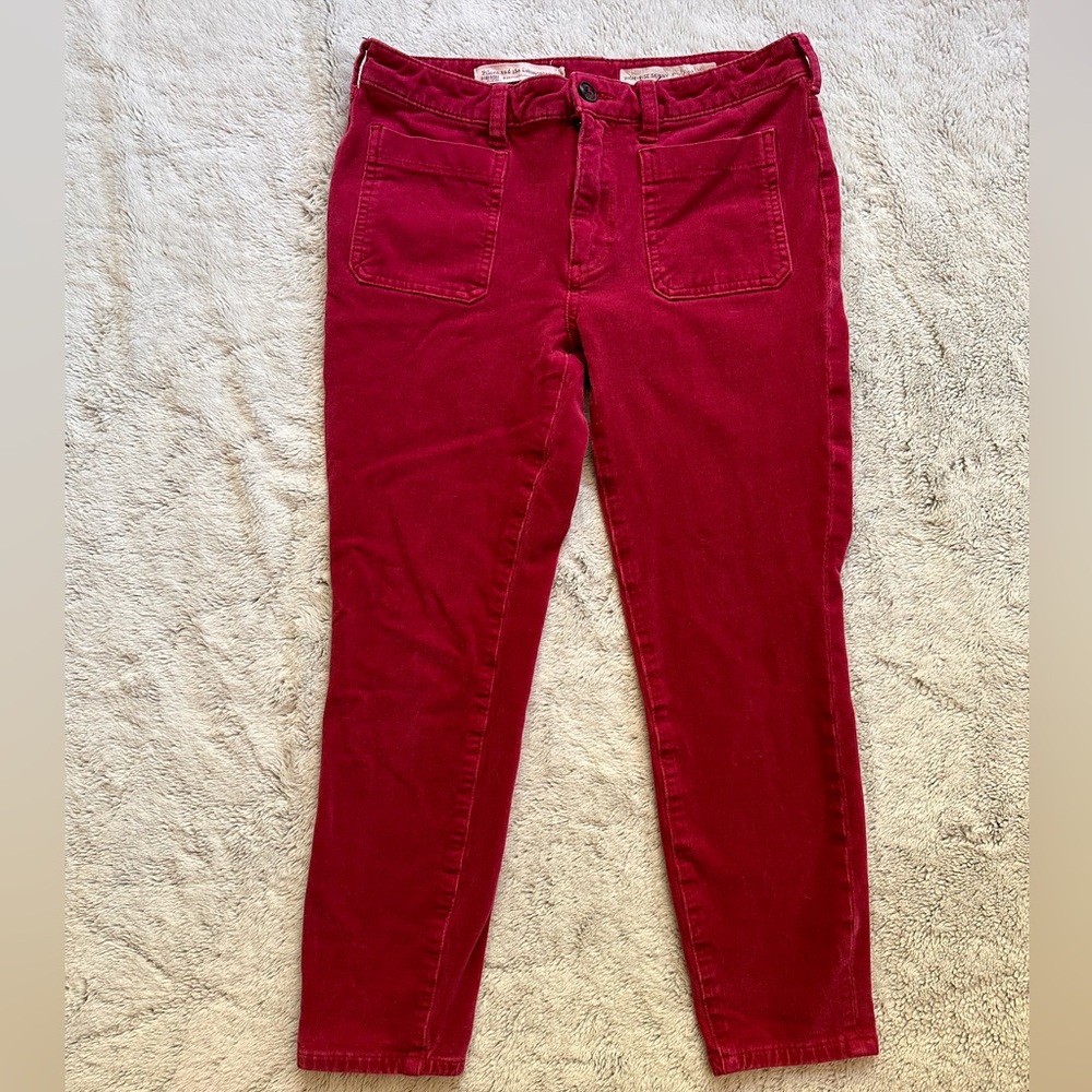 Pilcro and the Letterpress Women's Deep Red Skinny Jeans